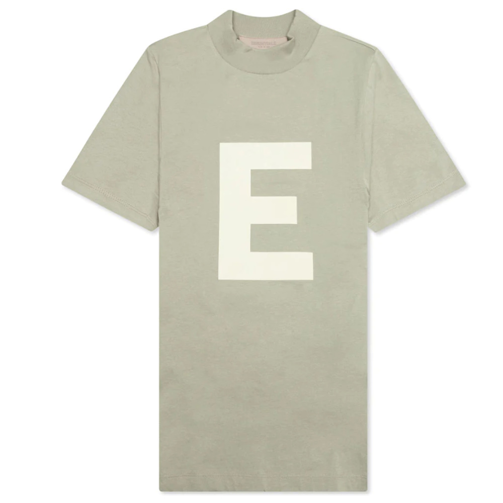 Fear Of God Essentials Big E Tee‎ Youth Size XL Seafoam Green Graphic